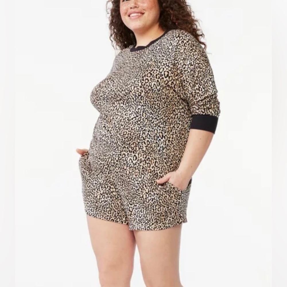 ❌sold on other ❌site!leopard Print Long Sleeve Short Pajama/Loungewear Set -Wom - Picture 2 of 6
